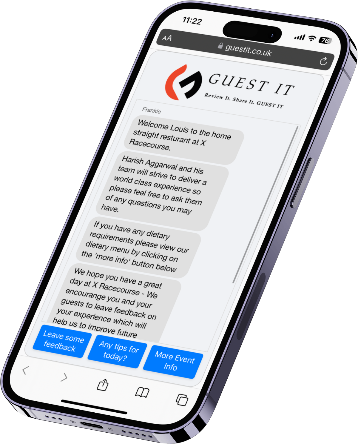 AI chatbot on mobile phone